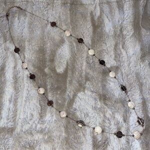 Premier Designs Elegant White and Rose Gold Necklace